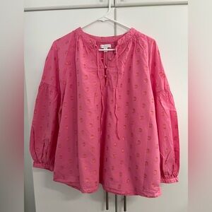 Charter Club Pink Polka Dot Women's Top Sz XL